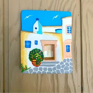 🇬🇷 Plaster handmade wall hanging from Greece. (1990)